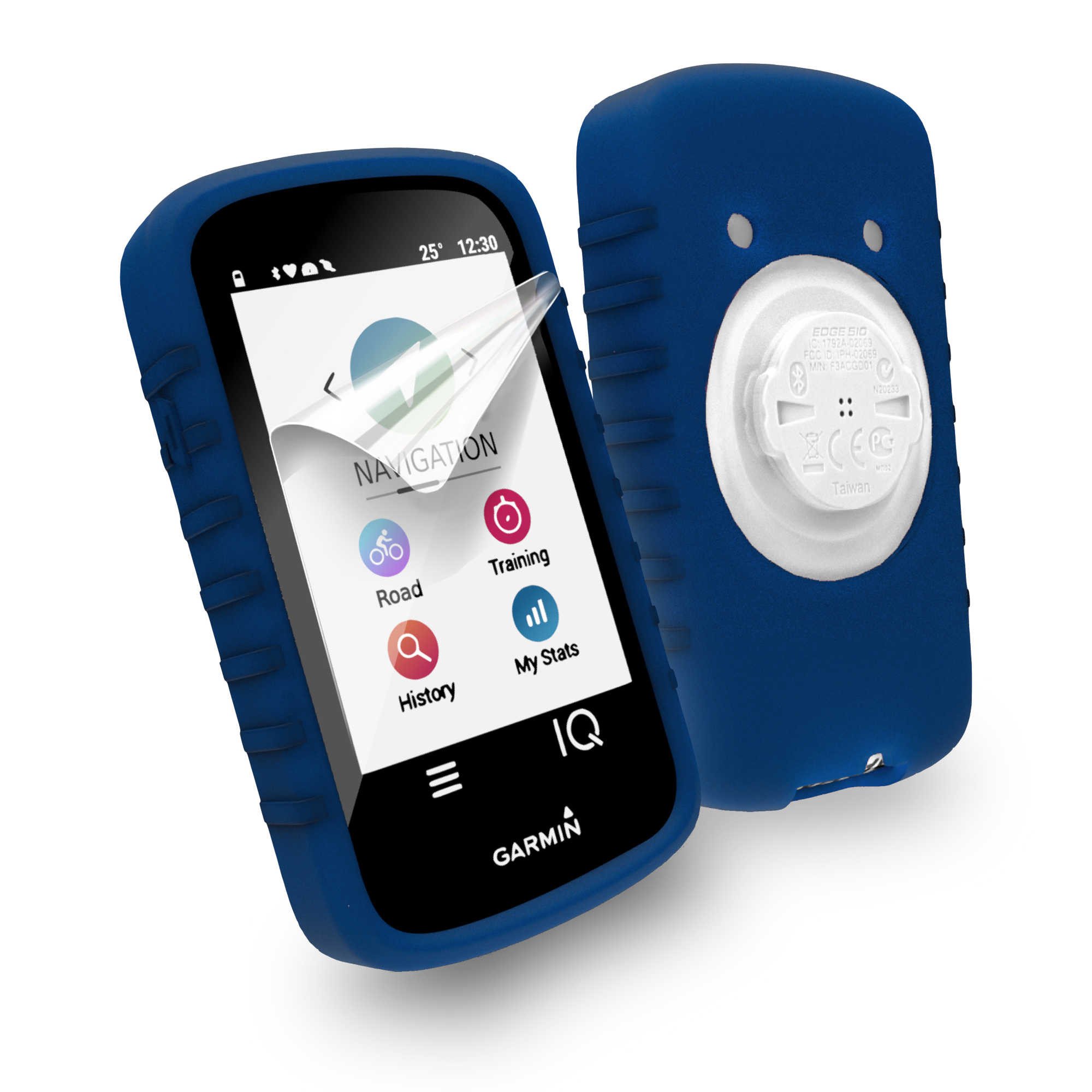 TUFF LUV [Compatible With Garmin Edge 1030 & Plus] Silicone case & screen protection - Blue