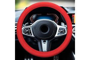 LRITER Car Steering Wheel Cover, Non-Slip Silicone Material, Multiple Color Choices, Universal Auto Parts Steering Wheel Cove