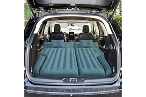 Umbrauto Car Air Mattress for Full Size SUV, Upgraded Flocked Surface/Durable 210T Bottom Van Camping Bed, Quick Inflation w/Electric Pump Sleeping Airbed for SUV Back Trunk
