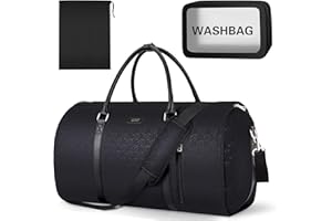TIBES Garment Bag for Travel With Toiletry Bag Convertible Carry On Weekender Bag Large Travel Duffel Bags for Women 2 in 1 Hanging Suitcase Suit Travel Bags for Women & Men 3pcs Set