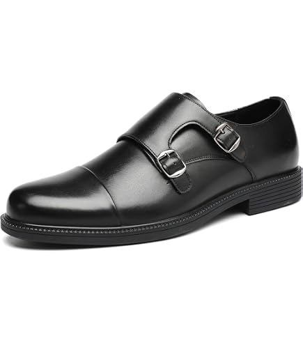 Amazon.com | Mens Dress Shoes Double Monk Strap Slip On  display picture 3