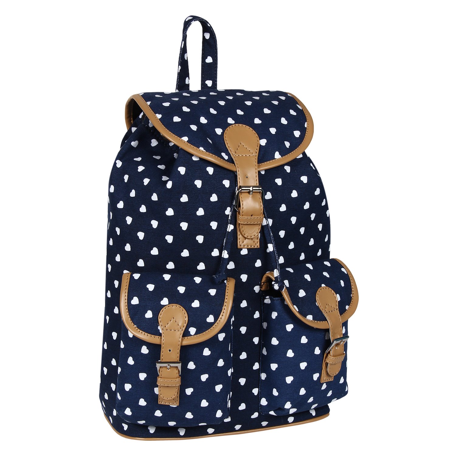 lychee bags women's blue canvas lucy backpack