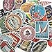 Jasion Stickers 55-Pcs PVC Decals of Vintage Travel & Hotel Waterproof Anti-Sunlight DIY Ideals for Water Bottles Motorbikes Cars Portable Luggages Phone Ipad Laptops