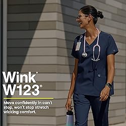WonderWink W123 Women’s Stylized V-Neck Scrub Top