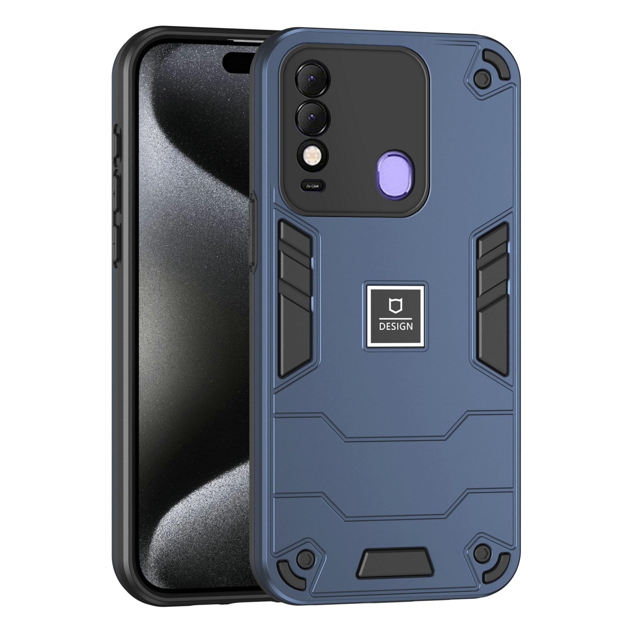 Case for Tecno Spark 8 Hard PC+TPU 2 in 1