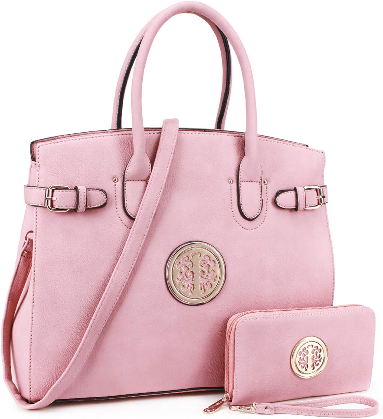 Women's Handbag Large Tote Satchel Purse Top Handle Shoulder Bag Work Bag with Wallet