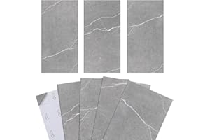 Jeedeson 30 Tiles (Covers 60 Sq Ft) Peel and Stick Vinyl Floor Tiles, 12" x 24" Waterproof Self-Adhesive Removable Flooring f