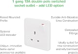 Schneider Electric Lisse White Moulded Double Pole 13A Switched Power Socket view 5