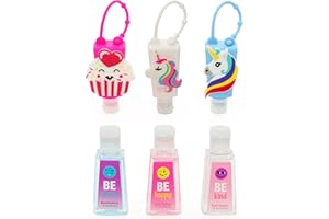 RALME Kids Hand Sanitizer for Girls – Pack of 3 with Cupcake & Unicorn Hand Sanitizer Holders with Sanitizer Bottles Included