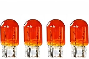 Kadiby 7444A 7444NA Bulb,7443NA T20 Auto Brake Light Bulbs/Tail/Turn Signal Yellow Amber Orange WY21/5W Long Life Lights fit for Cruze Equinox Dart Altima 4Runner Camry Rav4 Rouge (4 Pack)
