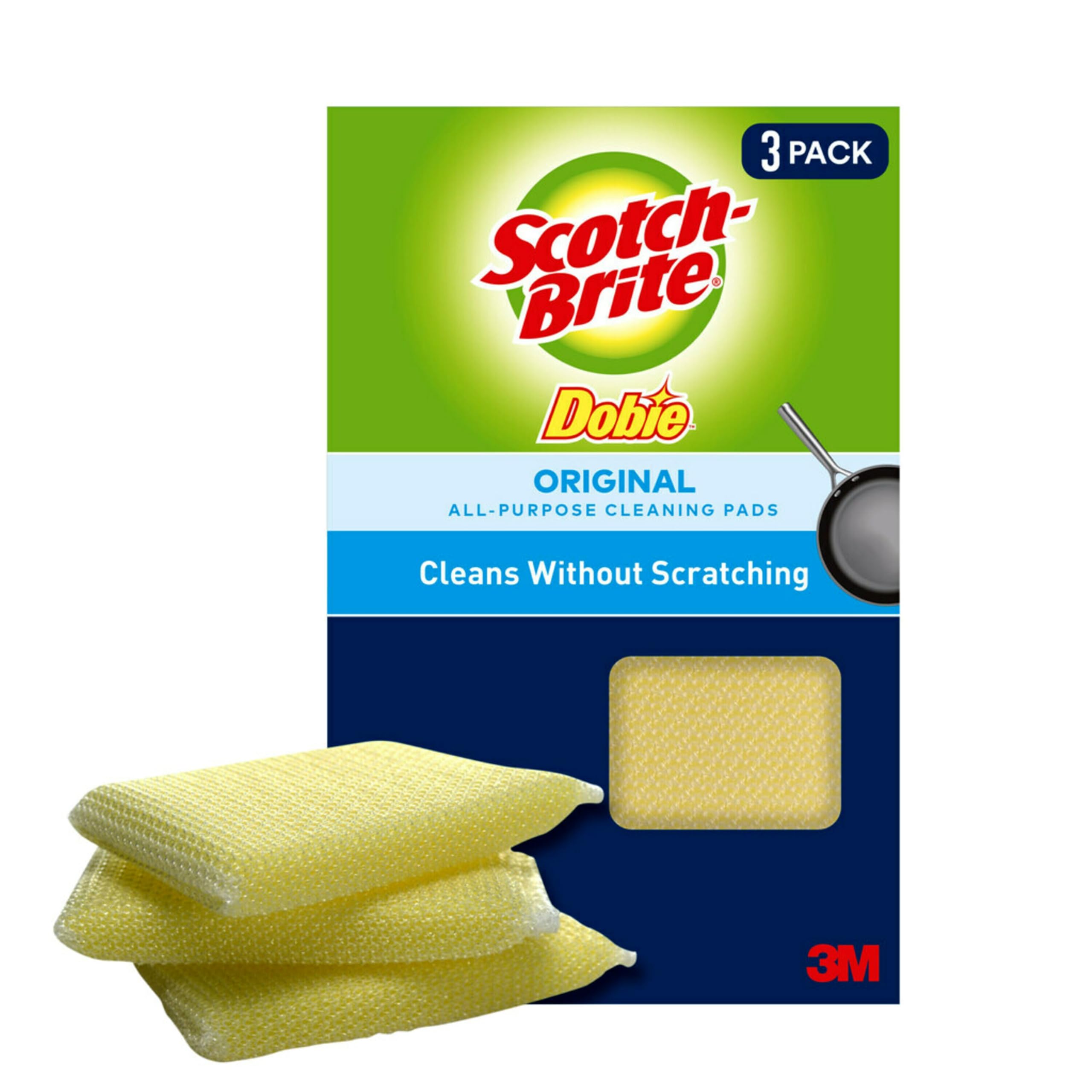 Photo 1 of 3M Scotch-Brite Dobie, 1 Pad each (Value Pack of 6)