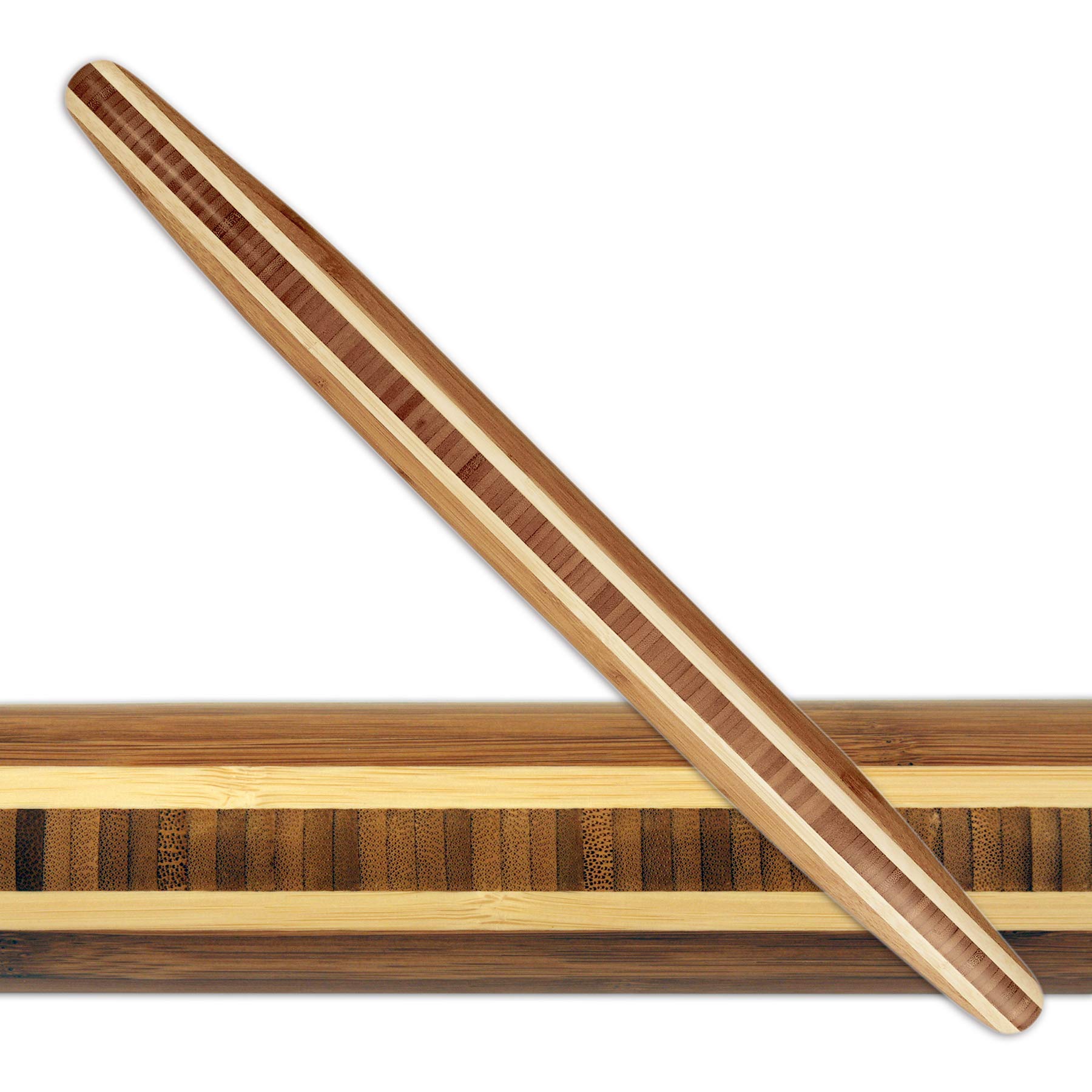 (Large) - Totally Bamboo 52.1cm Bamboo Tapered Rolling Pin