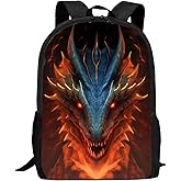 FREE LION Dragon Backpack for Kids Boys Girls, 17 Inch Large Capacity School Backpack for Elementary to High School and Travel
