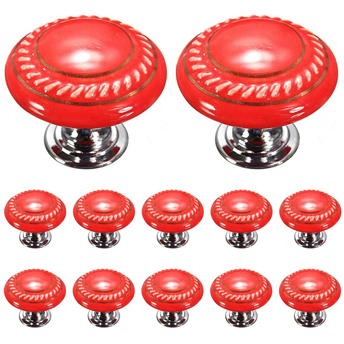 Creatwls Möbelgriffe Im Europäischen Stil - 2-tlg. Rosen-Design Aus Zinklegierung Für Schränke