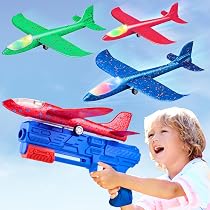 IOUGDSEC Lot De 2 Avions Catapulte En Mousse – Fusée Et Planeur, Jouet Volant Pour Extérieur, Cadeau Anniversaire Fun Pour Enfants 4 à 12 Ans (garçons Et Filles)