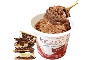 Lacsnac S’mores Lactation Cookie Cup (Pack of 6) for Nursing Moms - Made With Flax Seeds, Brewer’s Yeast, Spinach - Promotes Lactation Support & Healthy Breast Milk Supply - GMO-free, Gluten-free, Dairy-free