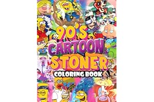 90's Cartoōn Stoner Coloring Book: High Quality Weed Coloring Pages for Adults | Trippy & Psychedelic Designs for Stress Relief and Relaxation