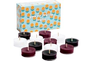 PartyLite Set of 12 Tea Lights Sampler Candles, Aromatherapy You're Fruity Scented Candles Gift Set, Up to 4 to 6 Hours Burn Time