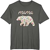 Mama Bear Shirt Floral, Mama Bear Watercolor Roses T-Shirt