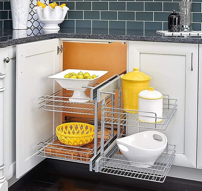 Buy SmartSlide Stainless Steel Modular Kitchen Basket / 2 Shelves