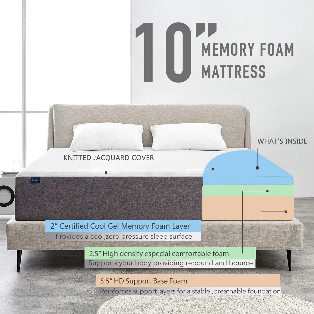 mybub memory foam cot mattress