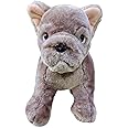 zinici Lifelike French Bulldog Frenchie Dog Stuffed Animal Super Realistic Plush Frenchie Doll Puppy Plushies Toy Funny Gifts for Kids Present or Stuff Collection 9 Inches