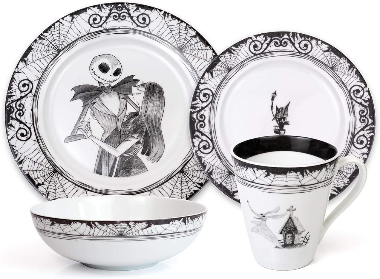 The Nightmare Before Christmas 16 Piece Ceramic Dinnerware Set Amazon The Nightmare Before Christmas 16 Piece Ceramic Dinnerware Set Amazon