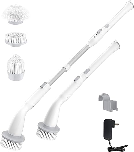 Amazon Fylina バスポリッシャー 風呂掃除 電動掃除ブラシ 最新 充電式コ ードレス 伸縮できる新機種 防水规格 3種類替えブラシ付 年末掃除 収納易い 浴室掃除用ブラシ 浴室掃除用ブラシ オンライン通販