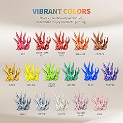 OVERTURE Silk PLA Filament 1.75mm, Clog-Free