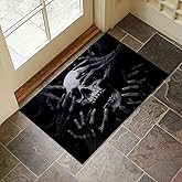 VANZEV Dark Skull and Hands Indoor Door Mat for Entryway, 17x29.5 Inch, Gothic Horror Floor Doormat for Home Decor, Non-Slip Rug Mat for Living Room, Kitchen, Bedroom, Gifts for Halloween Lovers