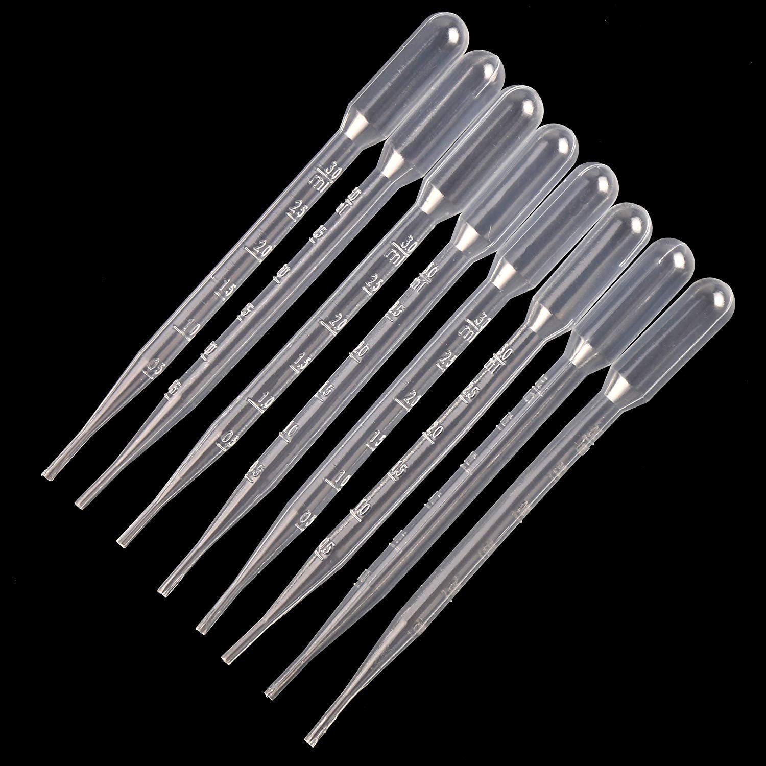 25pcs 3ml Graduated Transparent Plastic Transfer Pipette Dropper for Transfering Essential Oils Perfume Mixing Acrylic Paints and Lab - Image 3