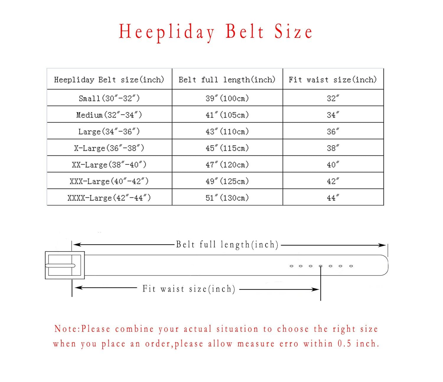 110 cm to inches belt size