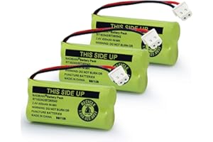 BAOBIAN BT183342/BT283342 2.4V 400mAh Ni-MH BT166342/BT266342 BT162342/BT262342 Cordless Phone Pack CS6709 CS6609 CS6509 CS6409 EL52100 EL50003 (3 Pack)