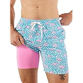 Chubbies Lined Mens Swim Trunks 7 Inch – Swim Shorts and Mens Shorts with Elastic Waist, Stretch, Boxer Brief Liner, UPF 50+