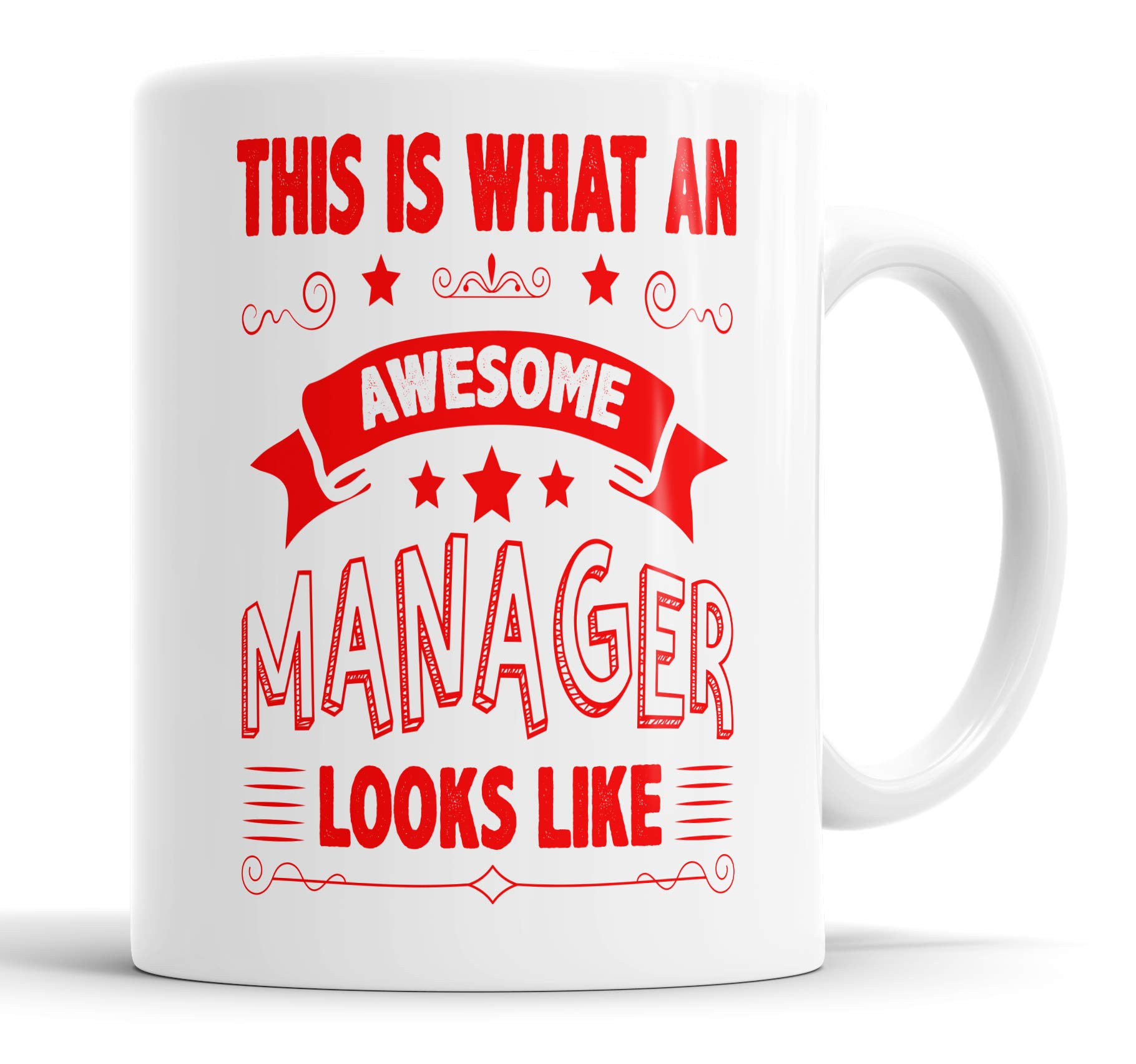This is What an Awesome Manager Looks Like Mug Humour, Joke, Leaving Present, Friend Gift Cup Birthday Christmas, Ceramic Mugs