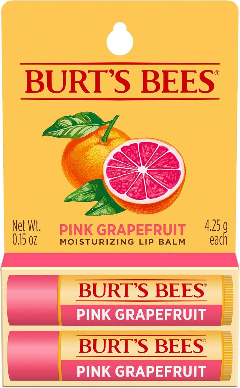 Burt's Bees 100% Natural Moisturizing Lip Balm - Nourishing Beeswax & Fruit