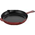 Staub 1223006 Cast Iron Fry Pan, 12-inch, Cherry