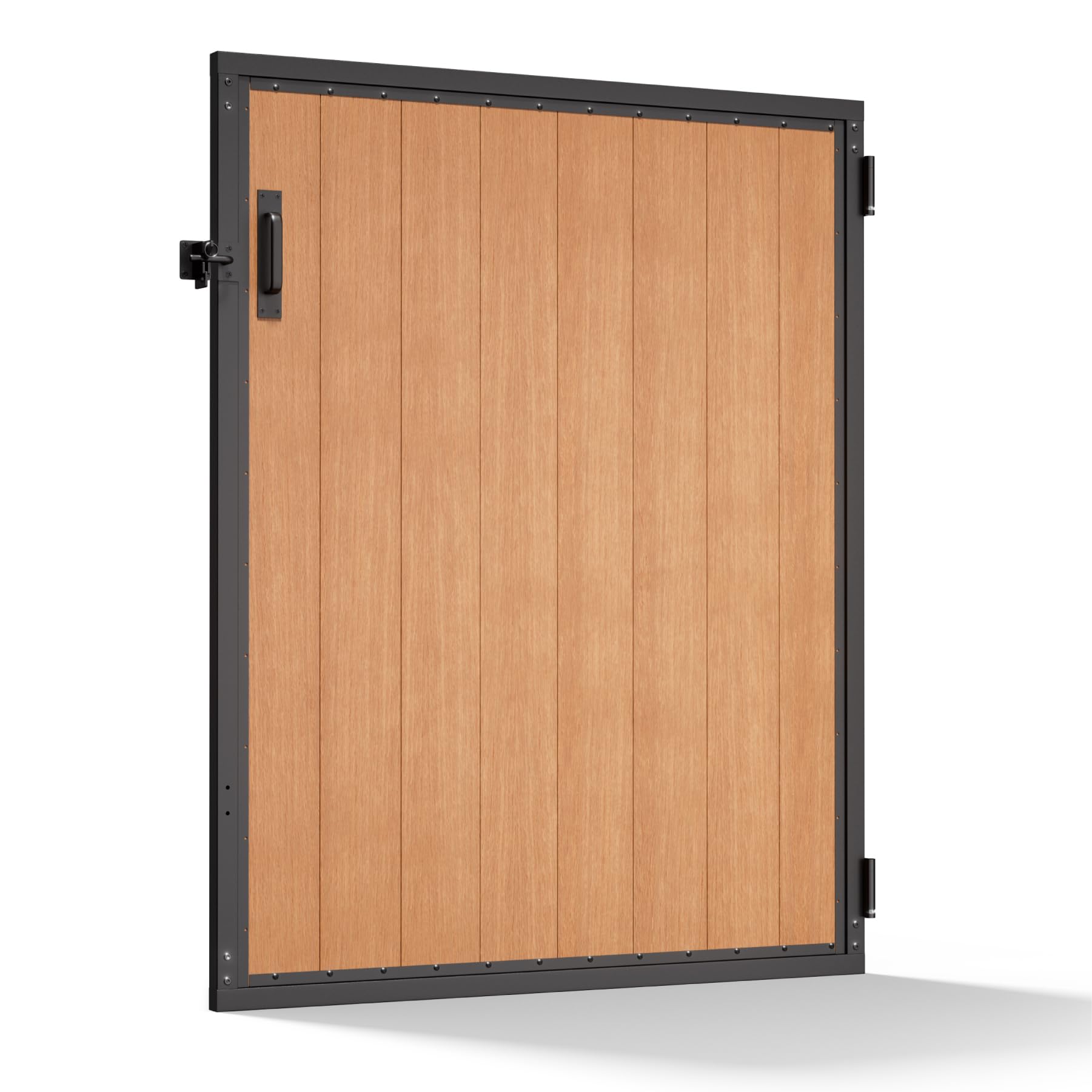 Photo 1 of Prinfort 4x5FT (46.78"W X 59"H) 201 Stainless Steel Anti Sag Wooden Fence Gate Kit Heavy Duty Garden Gate Frame Hardware Kit Reinforcement (Left/Right Free-Installation)