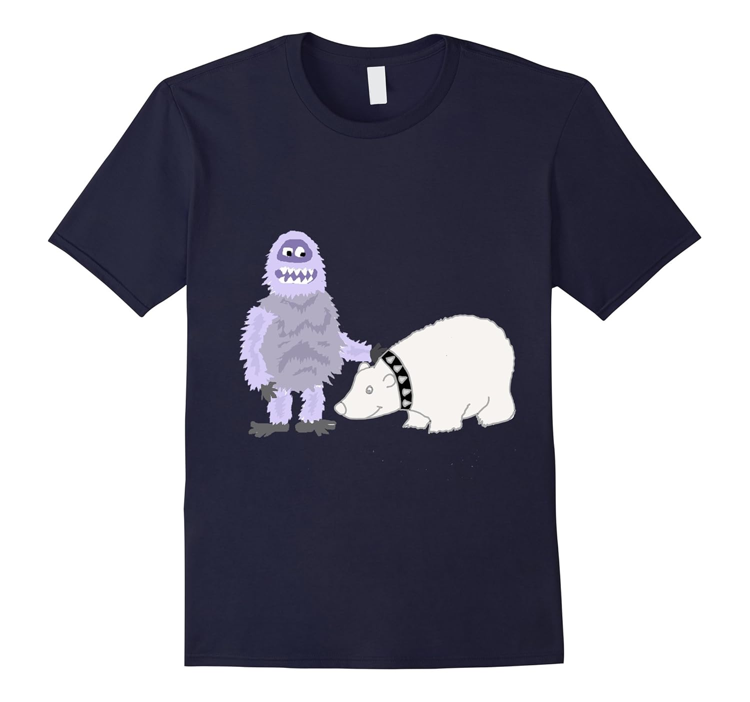 Smiletodaytees Funny Snowman with Pet Polar Bear T-shirt-Rose