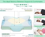 Elviros Cervical Memory Foam Pillow with Removable Cover, 2 Heights Blue view 2