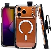 Balastec for iPhone 17 ProMax or 17 Plus, Unbreakable Balastec Resin Belt Clip Fits Slim MagSafe or TechWoven Style Cases or Smilar Size Case