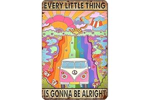 GemZono Diamond Painting Kits for Adults, Rainbow Bus Diamond Art Kits, Every Little Thing is Gonna Be Alright Diamond Painting Dots Art for for Home Wall Decor (12X16 inch/ 30X40cm)