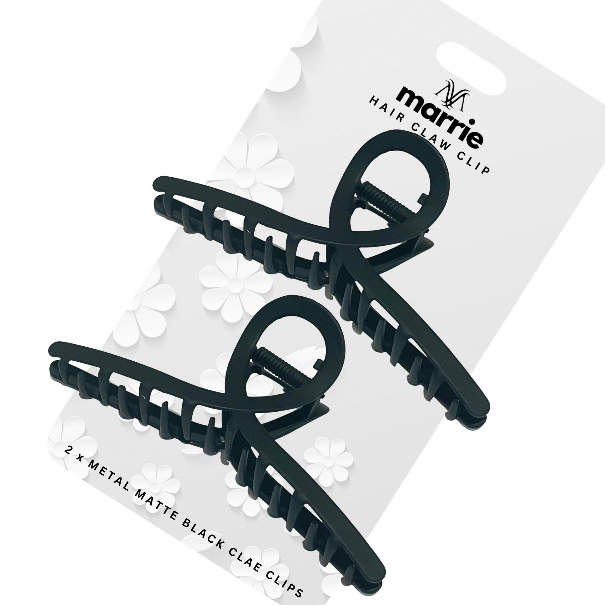 Hair Clips Large Metal Hair Claw Clips Strong Hold Vintage Shark Claw Clips Clamp Hair Accessories for Women Girls Thin Thick Hairs (Black x 2) — image 1