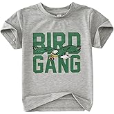 KEKEMI Toddler Boy Girls Football Ballgame Shirts Sundays for The Birds T-Shirt Game Day Outfit Sport Tees Football Fan Tops
