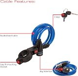 BURG-WÄCHTER Spiral Cable Lock 100 cm with Mounting Bracket 8 mm view 2