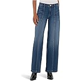 KUT from the Kloth Jean High-Rise Wide Front Seam Patch Front Pockets