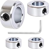 4pcs 5/8" bore Shaft Collar,Zinc Plated Set-Screw Shaft Collars | Solid Steel Style Shaft Collars,1-1/8" OD, 1/2" Width,for Wheel Barrow Axle, Gearbox Assemblies, Machine Tools, Industry