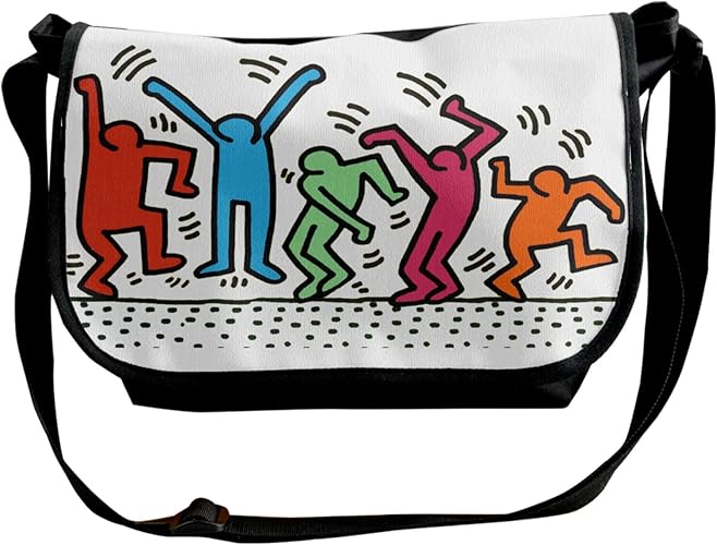 Amazon ショルダーバッグ メンズ メッセンジャーバッグ キース ヘリング 斜めがけバッグ ワンショルダーバック ボディバッグ 多機能 カジュアル 斜め掛けバッグ 肩掛け シンプル 大容量 カバン 通勤 軽い 人気 おしゃれ バッグ スーツケース