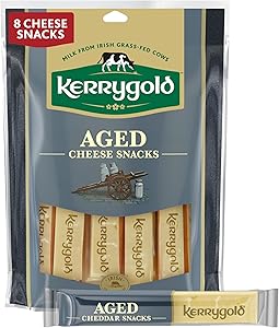 Kerrygold Grass-fed Aged Irish Cheddar Cheese Sticks, 6 OZ