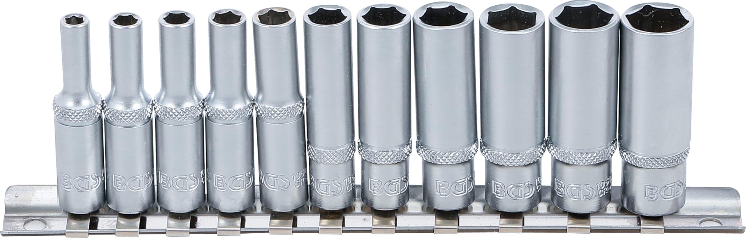 BGS 2221 | Socket Set, Hexagon, deep | 6.3 mm (1/4") Drive | 4 - 13 mm | 11 pcs. — image 1